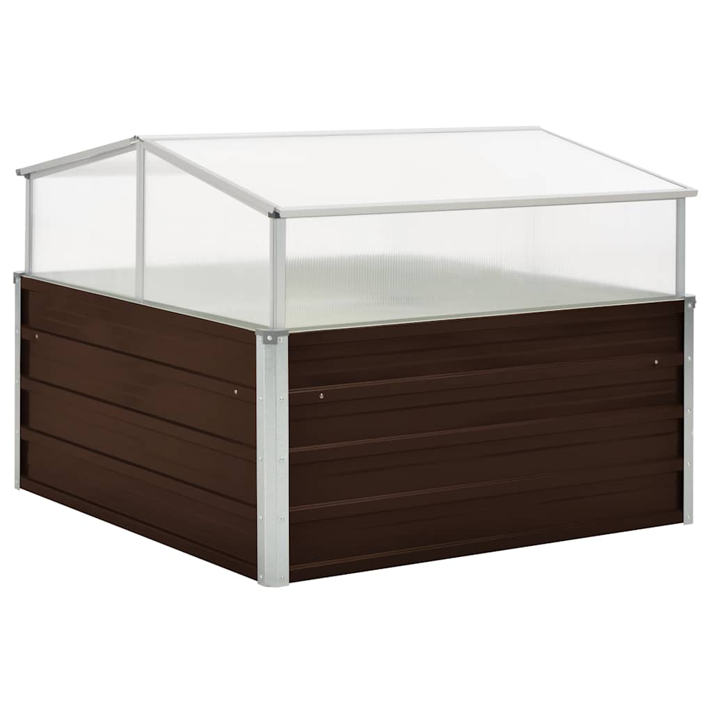 Kasvuhoone pruun 100 x 100 x 85 cm, tsingitud teras