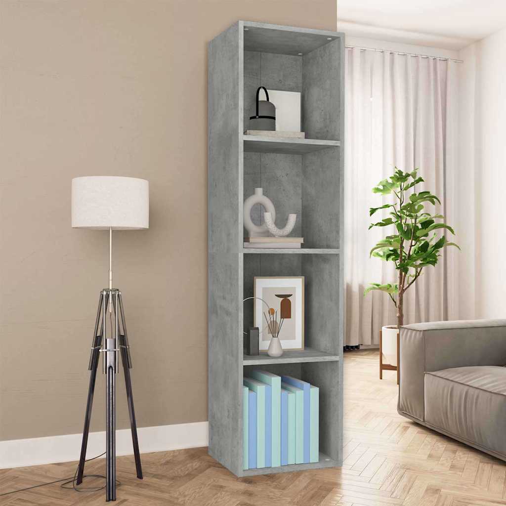 Raamaturiiul/telerialus, betoonhall, 36x30x143 cm, tehispuit