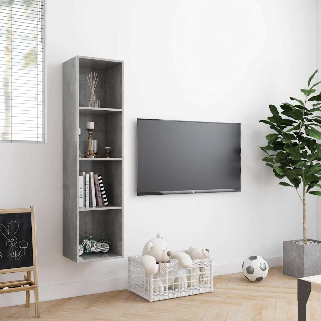 Raamaturiiul/telerialus, betoonhall 143 x 30 x 36 cm