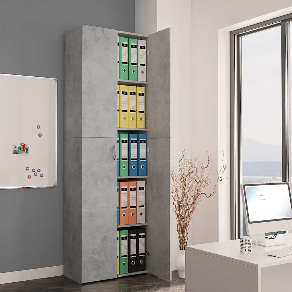 Kontorikapp, betoonhall, 60 x 32 x 190 cm, tehispuit