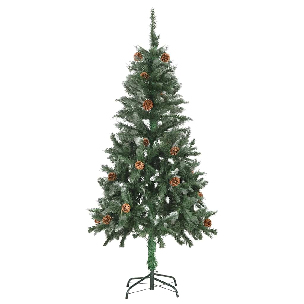 Kunstkuusk männikäbide ja valge sädelusega, 150 cm