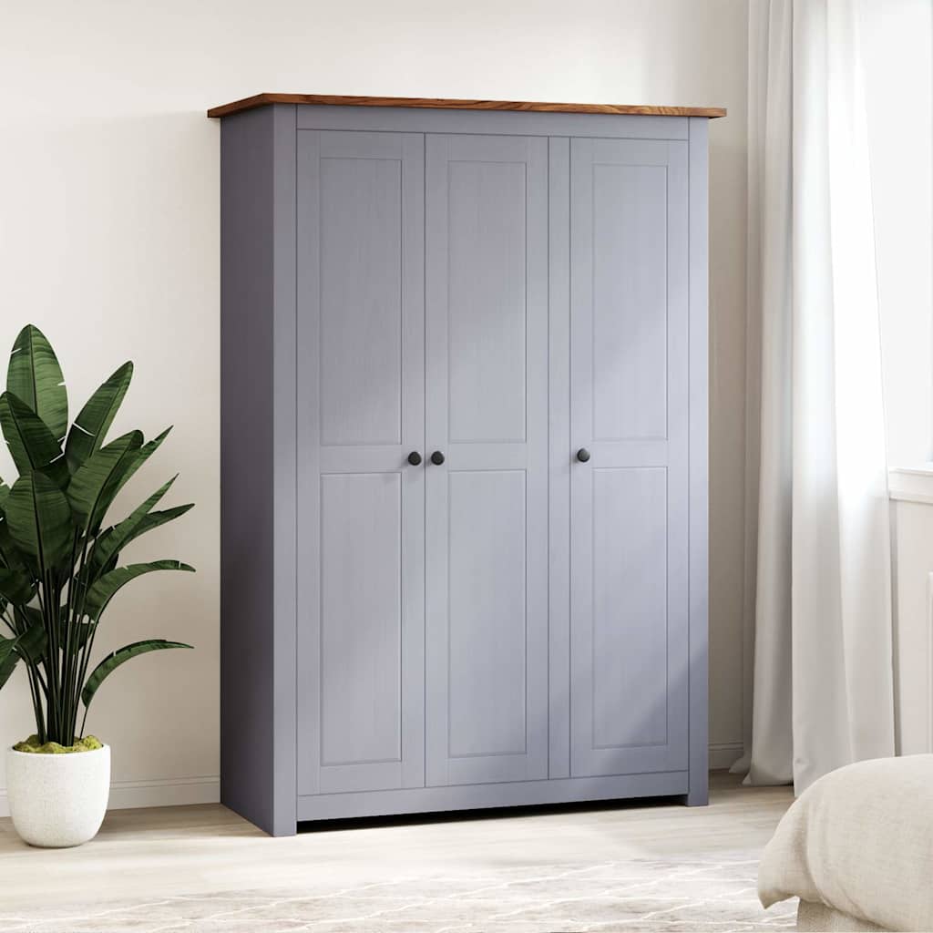 3 uksega riidekapp hall 118x50x171,5 cm mänd Panama sari