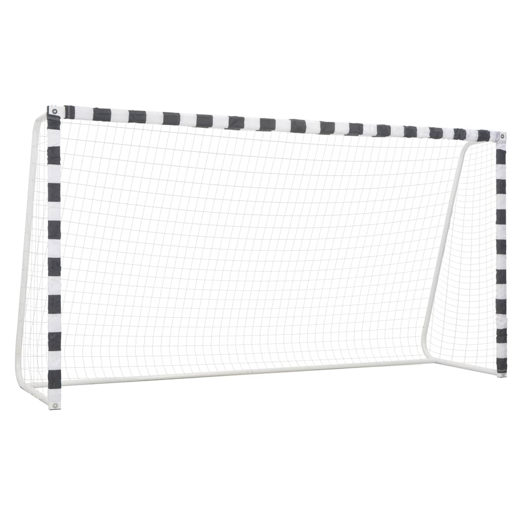 Jalgpallivärav 300 x 160 x 90 cm metall must ja valge