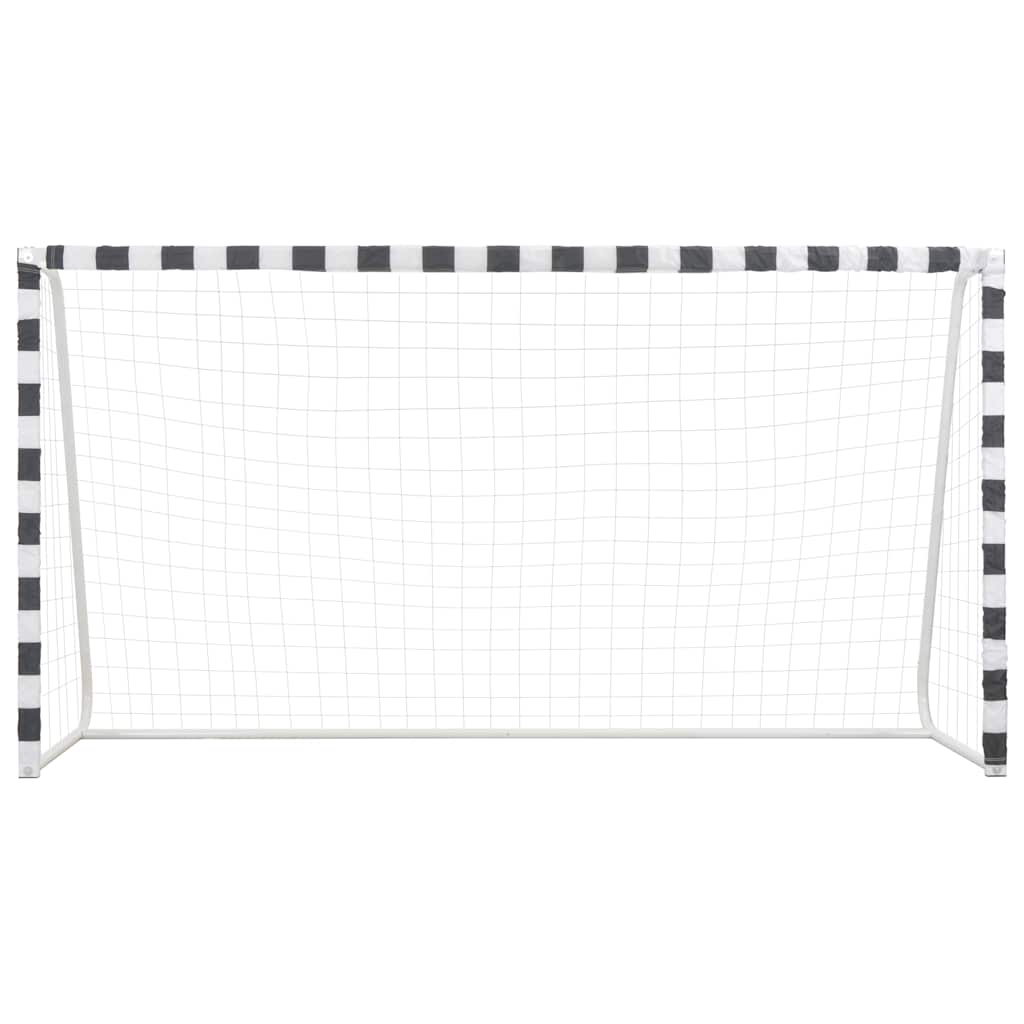 Jalgpallivärav 300 x 160 x 90 cm metall must ja valge