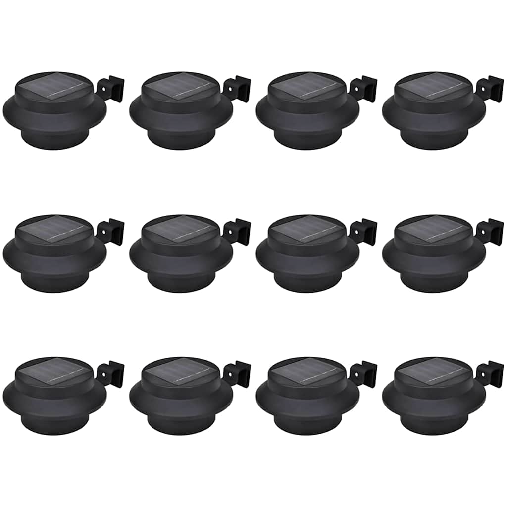 Päikesepatareiga aiavalgustid 12 tk LED must