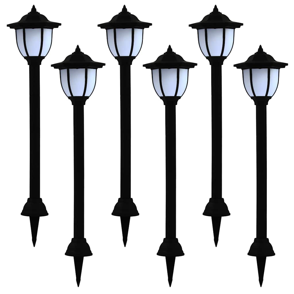 Päikesepatareiga aiavalgustid 6 tk LED must
