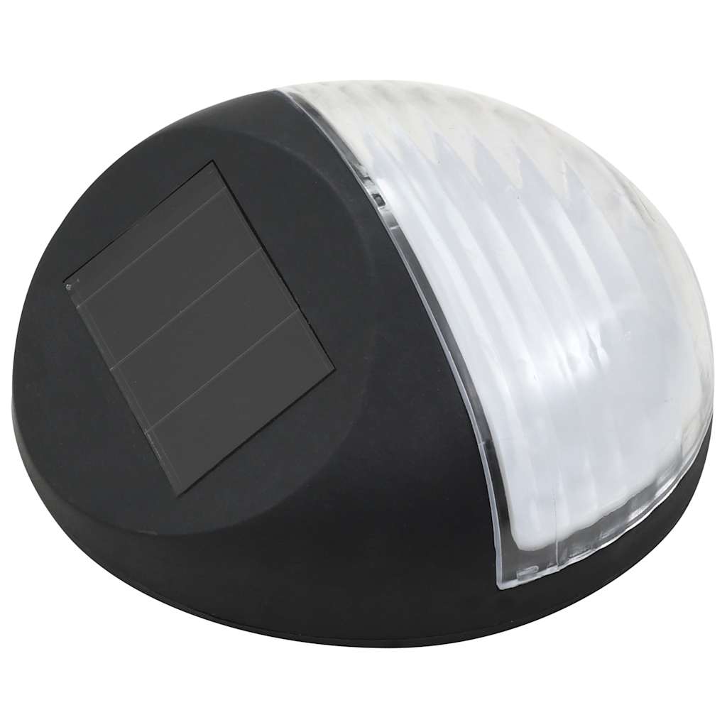 Päikesepatareiga seinavalgustid, LED, 24 tk ümmargune, must