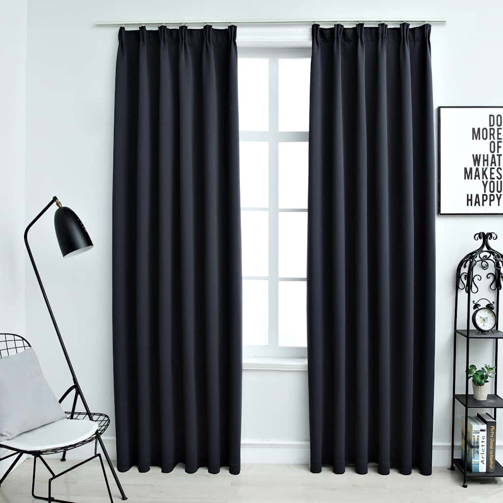 Pimendavad kardinad konksudega 2 tk antratsiithall 140 x 175 cm
