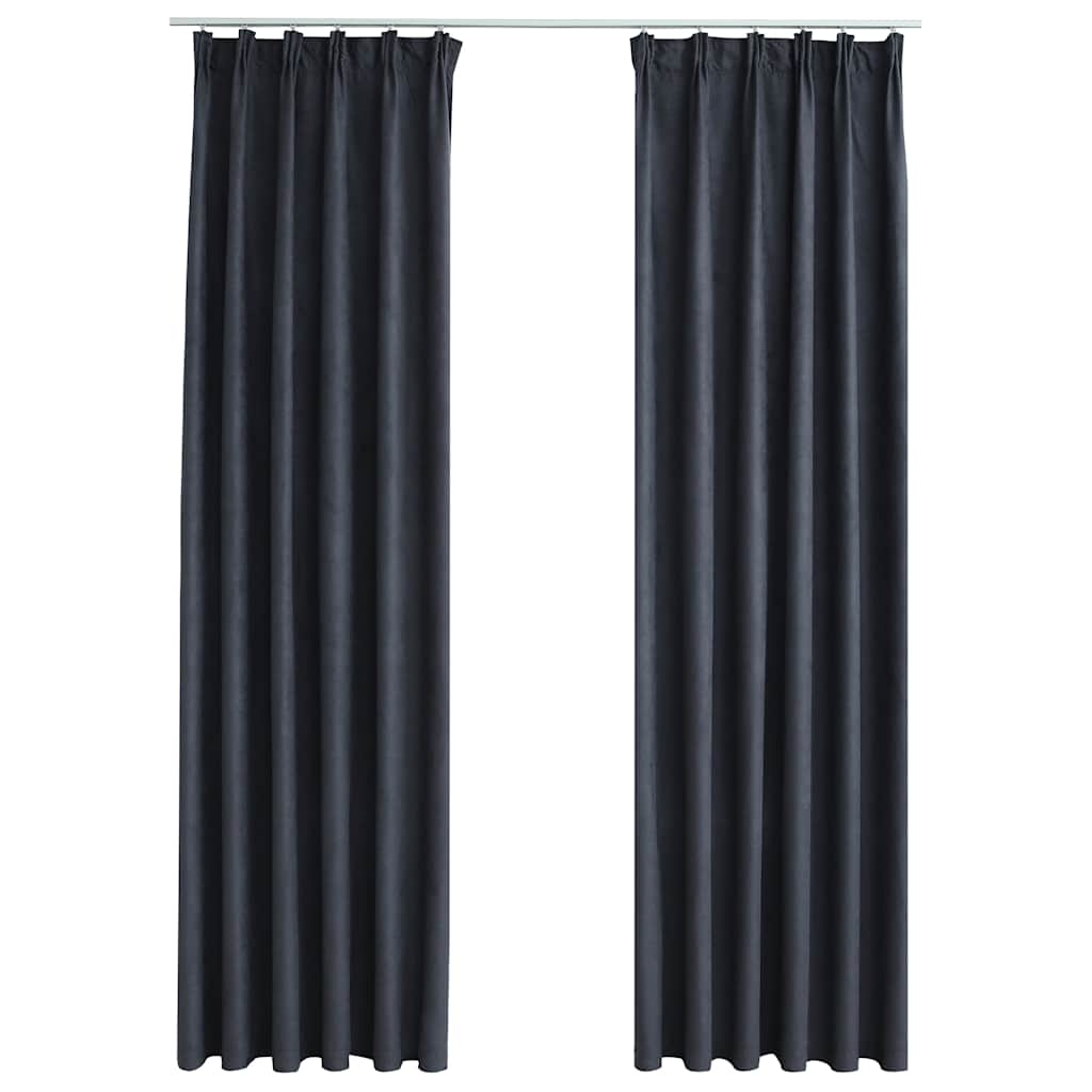 Pimendavad kardinad konksudega 2 tk antratsiithall 140 x 175 cm