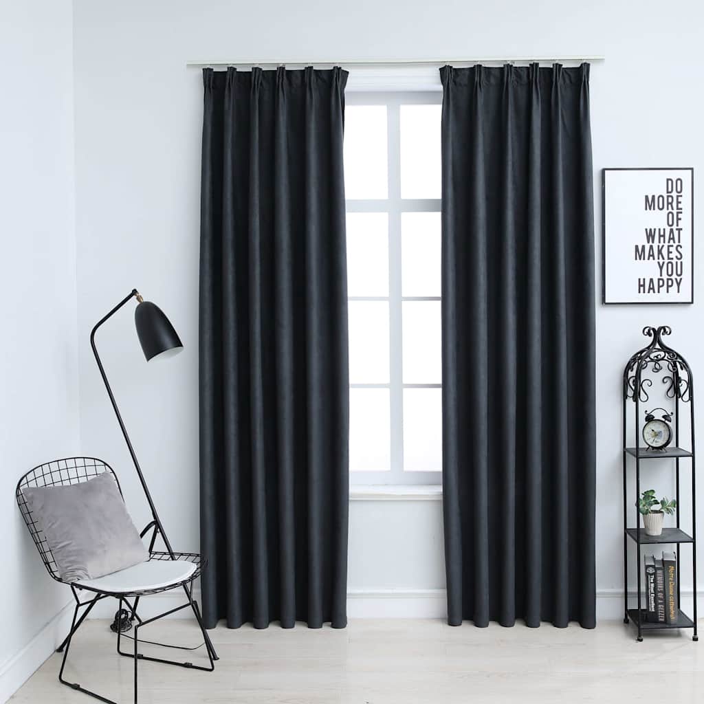 Pimendavad kardinad konksudega 2 tk antratsiithall 140 x 175 cm