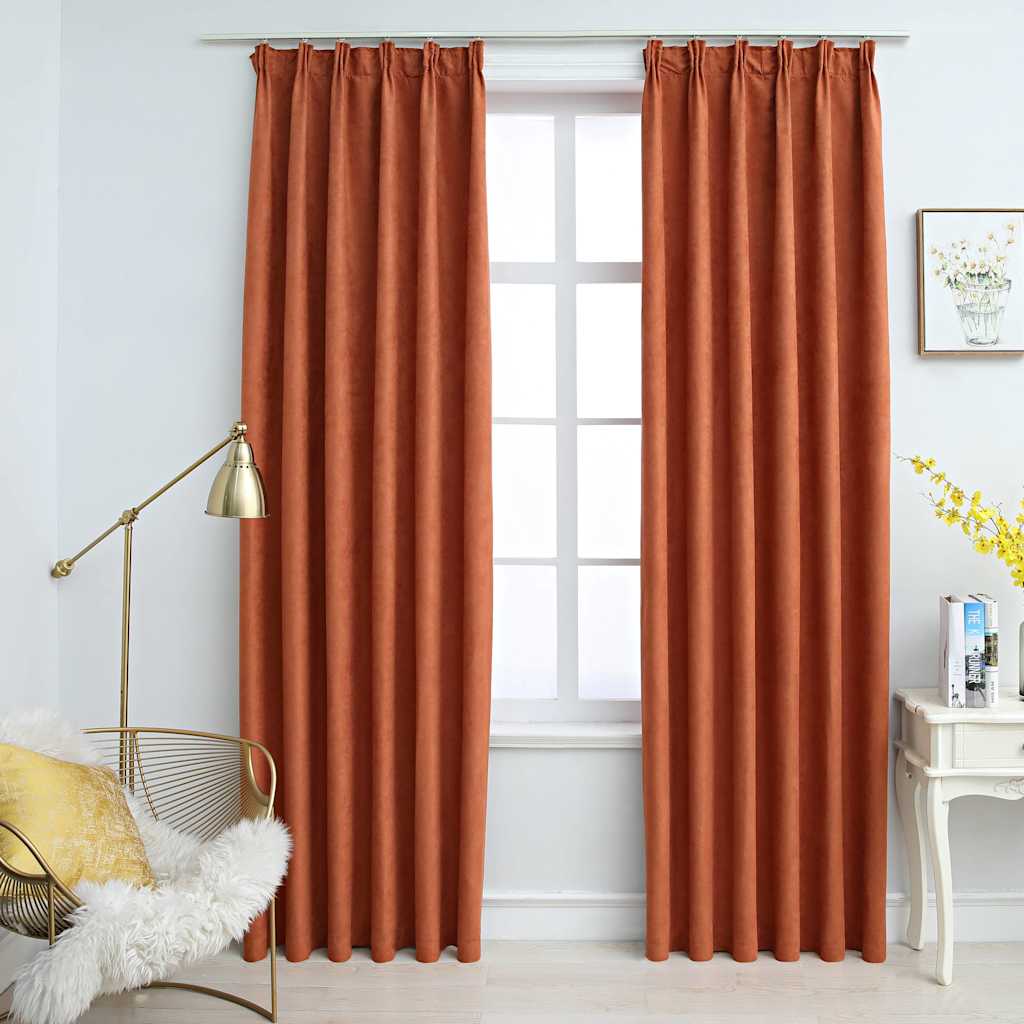 Pimendavad kardinad konksudega, 2 tk rooste 140 x 245 cm