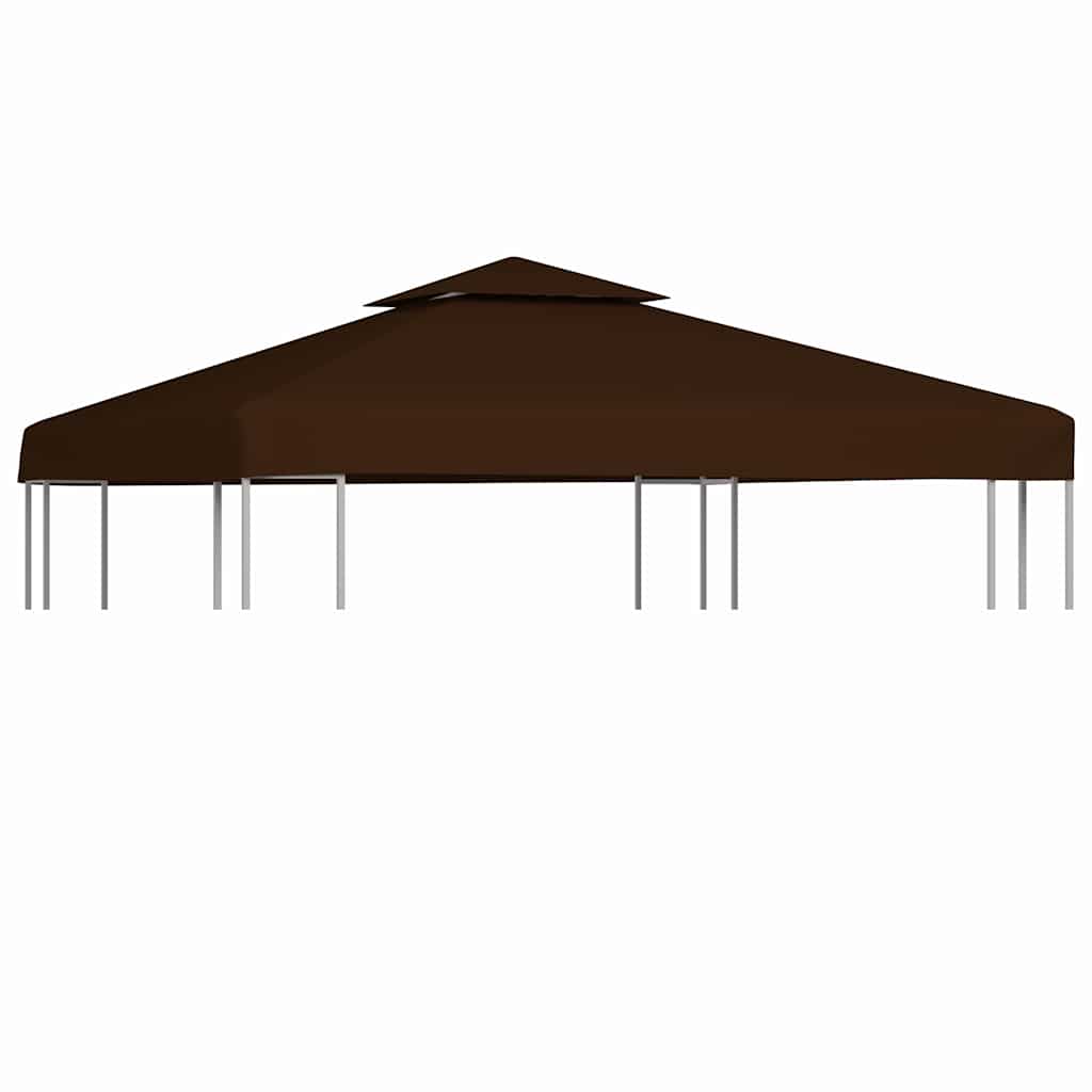 Kahekordne varjualuse katus 310 g/m² 3 x 3 m, pruun