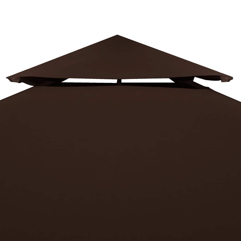 Kahekordne varjualuse katus 310 g/m² 3 x 3 m, pruun