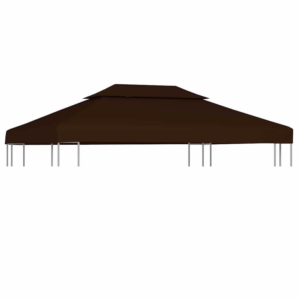 Kahekordne varjualuse katus 310 g/m² 4 x 3 m, pruun
