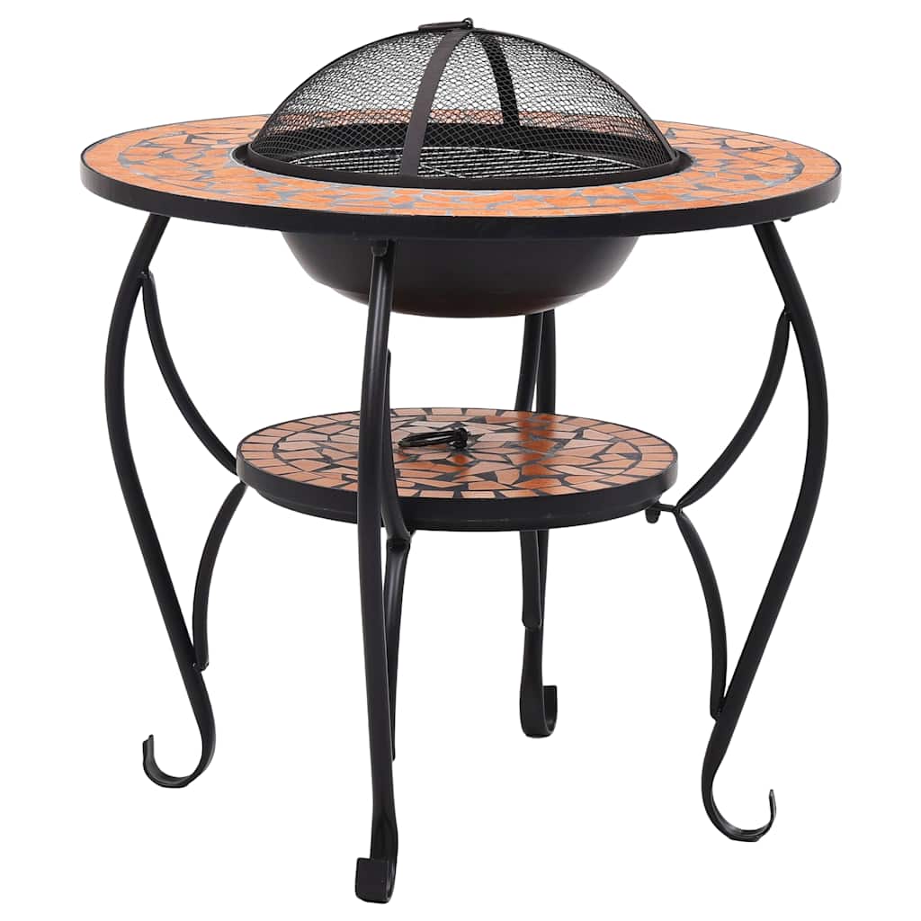 Tuleasemega laud, terrakota, 68 cm, keraamiline