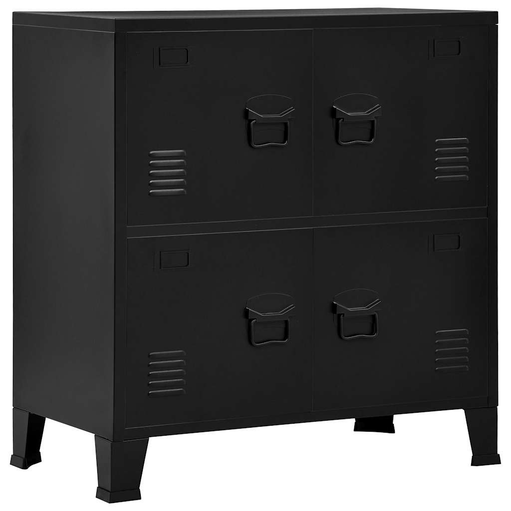 Tööstuslik hoiukirst must 75x40x80 cm teras
