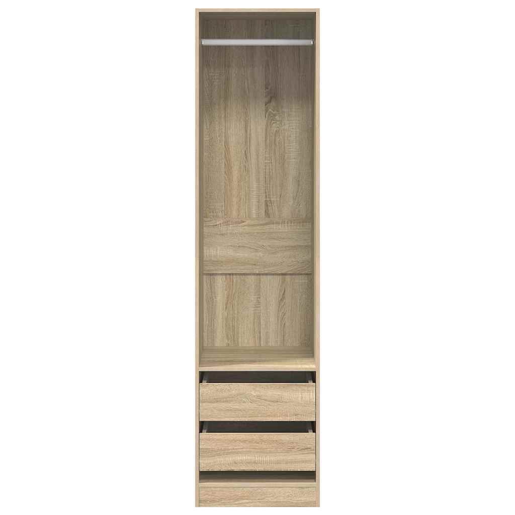 Garderoob sahtlitega Sonoma tamm 50x50x200 cm tehispuit