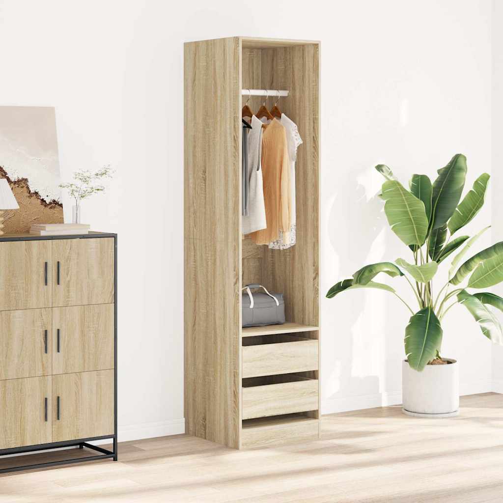 Garderoob sahtlitega Sonoma tamm 50x50x200 cm tehispuit
