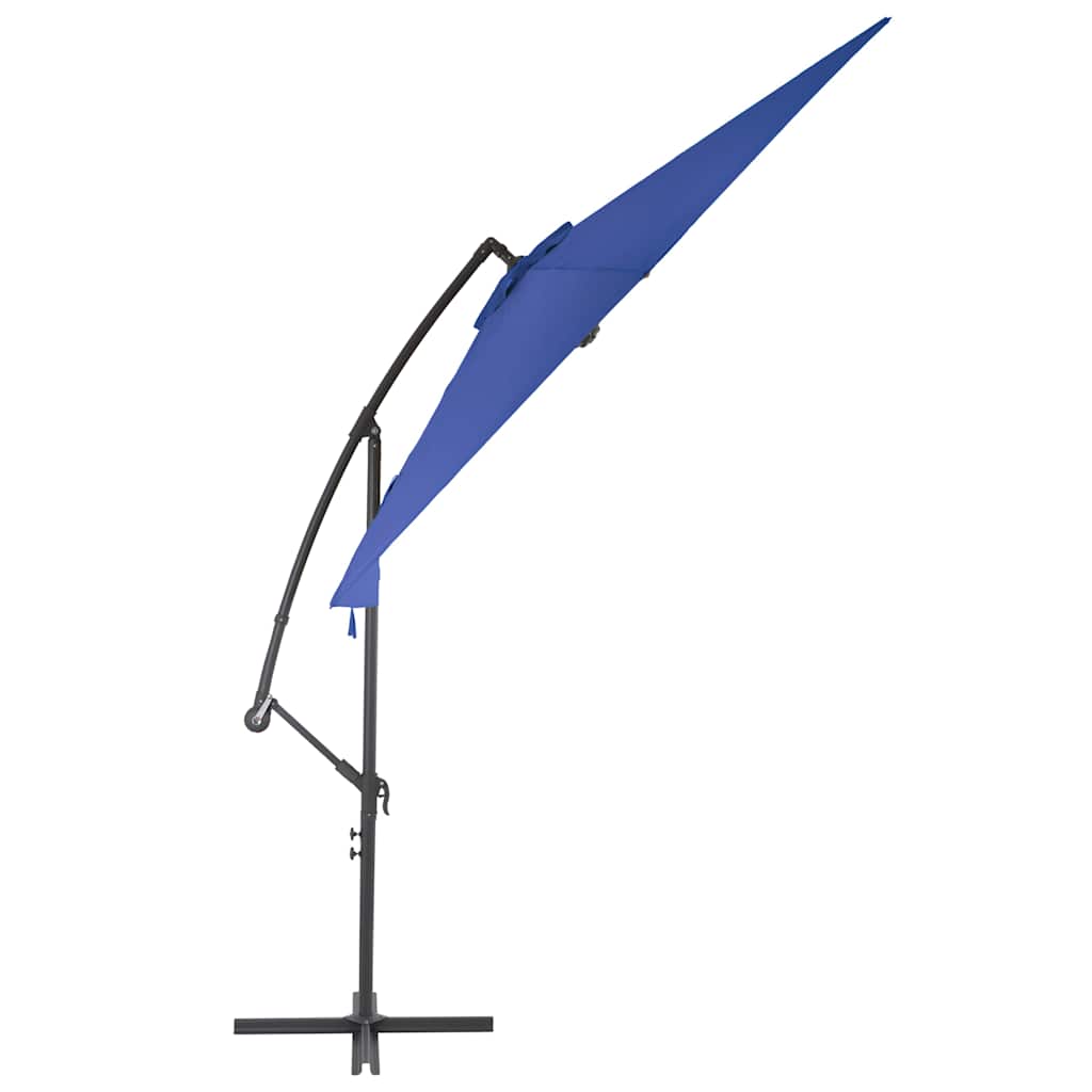 Konsooldisainiga päikesevari, alumiiniumpost, 300 cm sinine