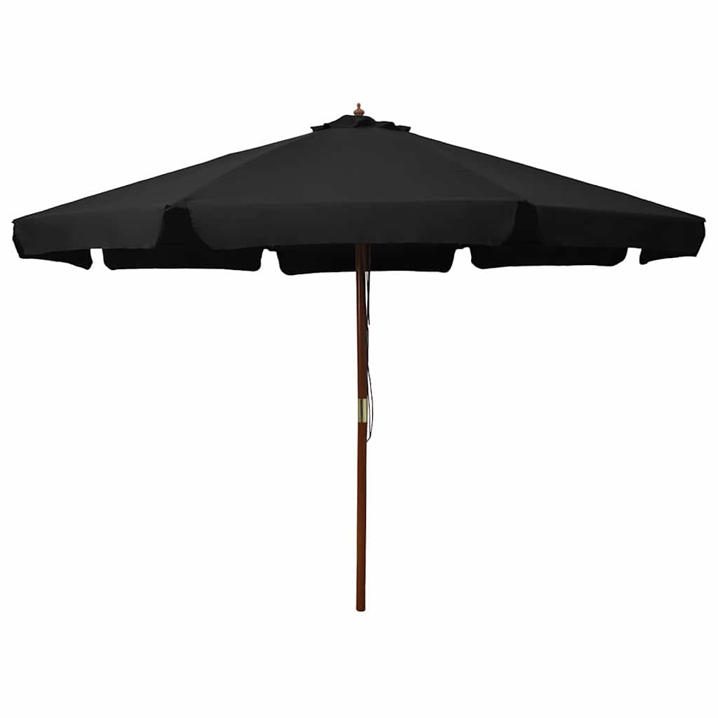 Päikesevari puust postiga 330 cm, must