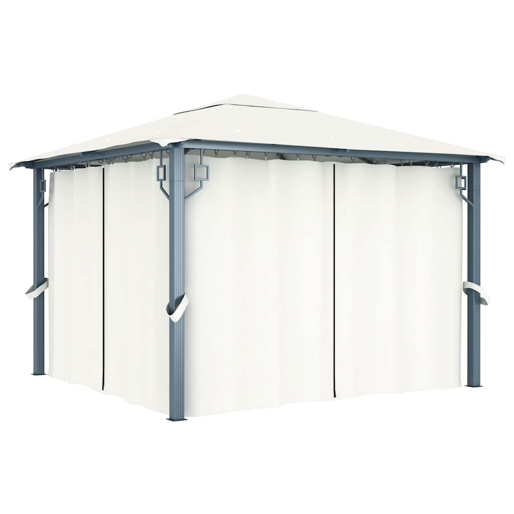 Varikatus kardinaga 300 x 300 cm, kreemjasvalge, alumiinium