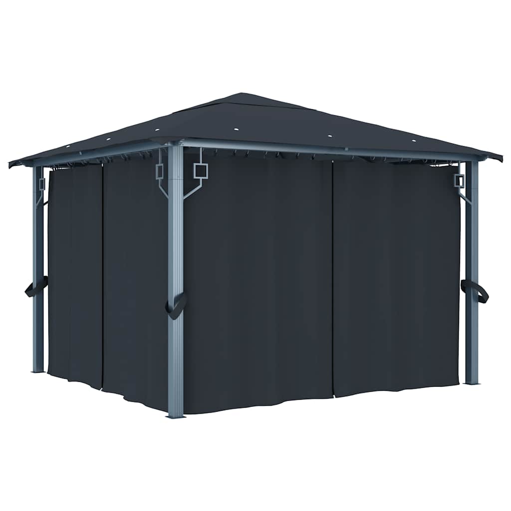 Varikatus kardinaga 300 x 300 cm, antratsiithall, alumiinium