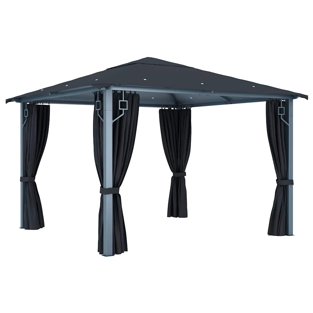 Varikatus kardinaga 300 x 300 cm, antratsiithall, alumiinium