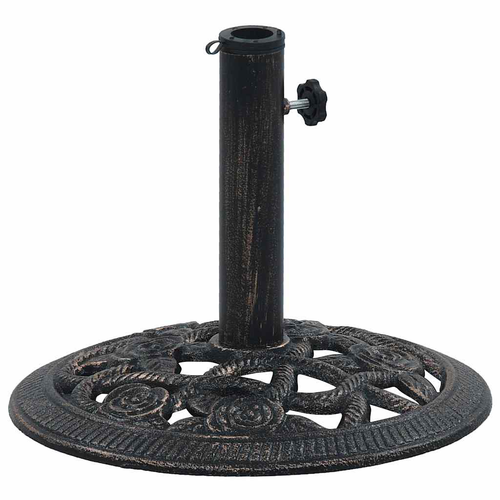 Päikesevarju alus, must ja pronks, 9 kg 40 cm, malm