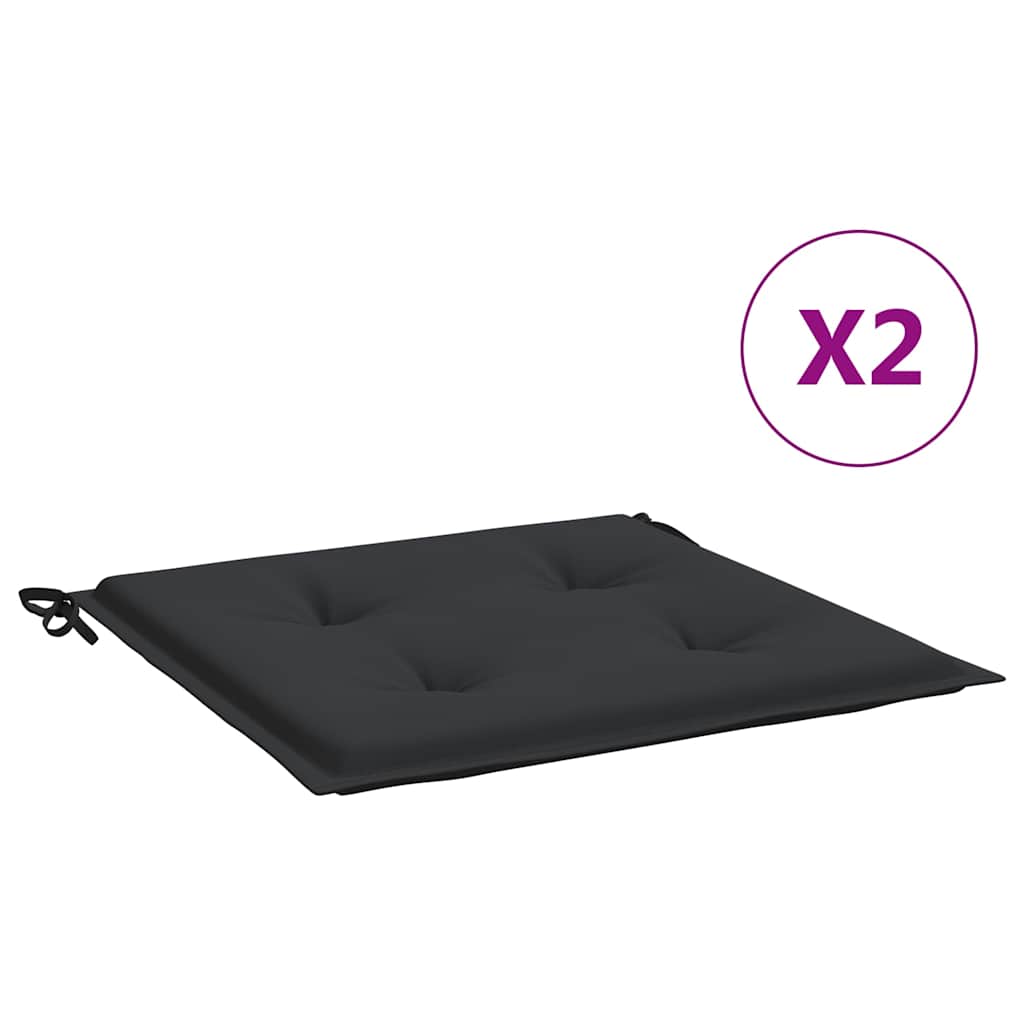 Aiatooli istmepadjad 2 tk, must, 50x50x3 cm, kangas