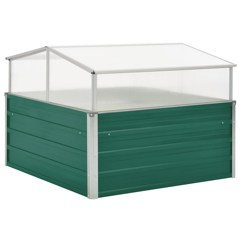 Kasvuhoone roheline 100 x 100 x 77 cm, tsingitud teras