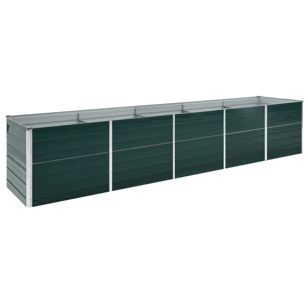 Aia taimelava tsingitud teras 400 x 80 x 45 cm roheline