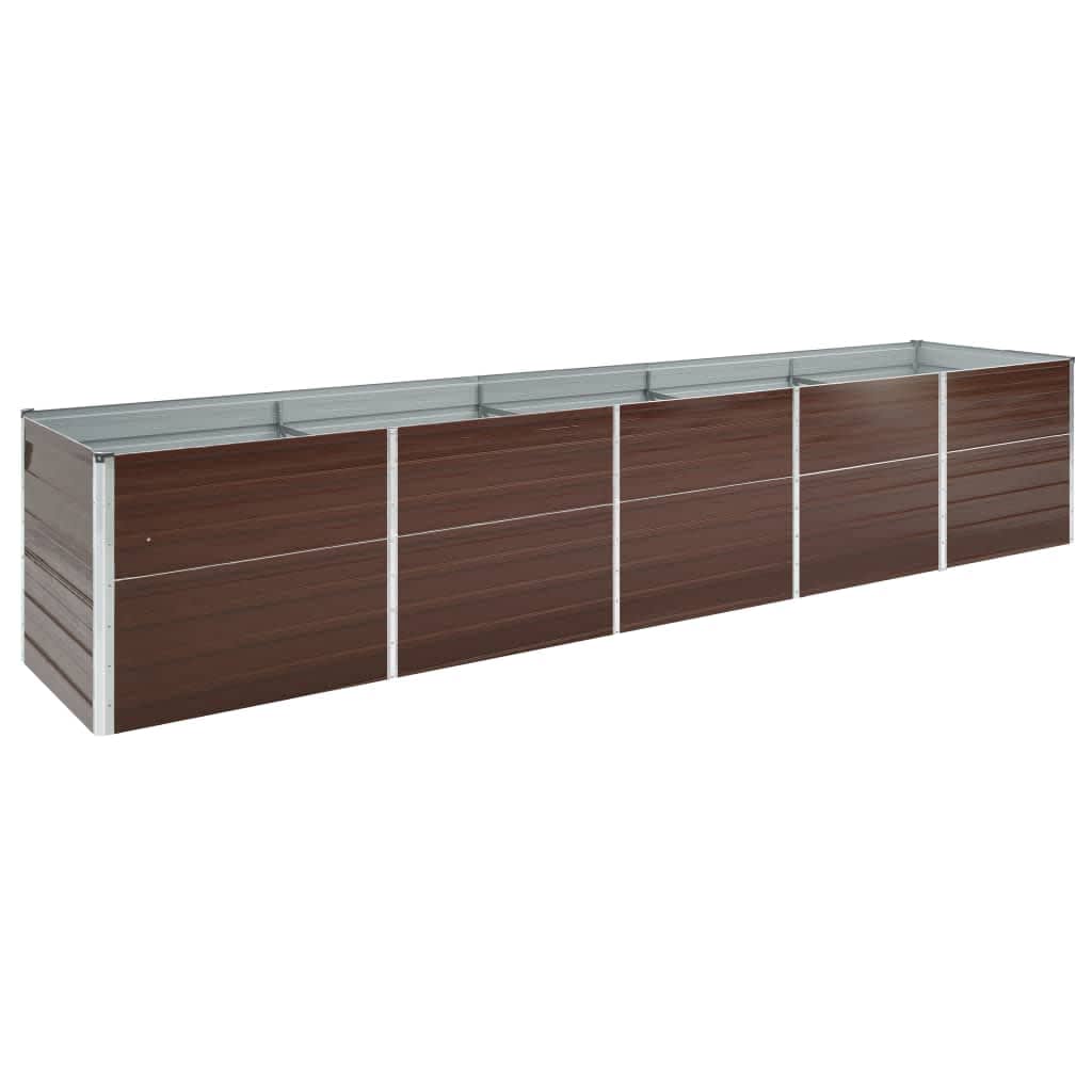 Aia taimelava tsingitud teras 400 x 80 x 45 cm pruun