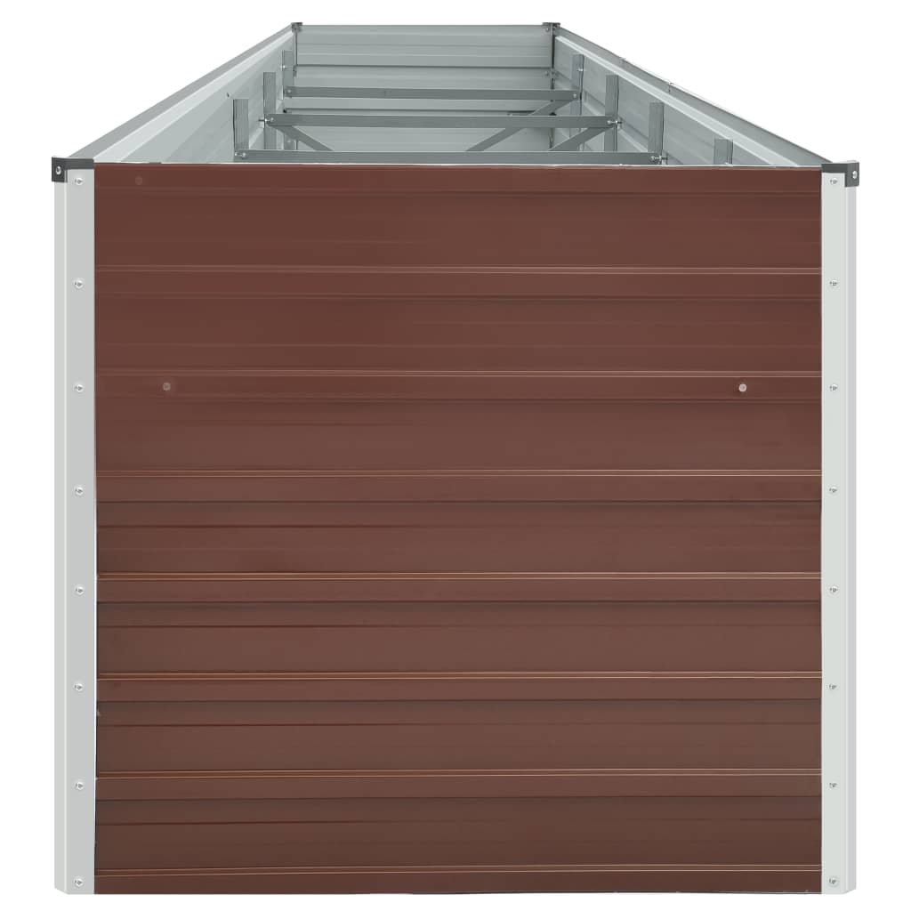 Aia taimelava tsingitud teras 400 x 80 x 45 cm pruun