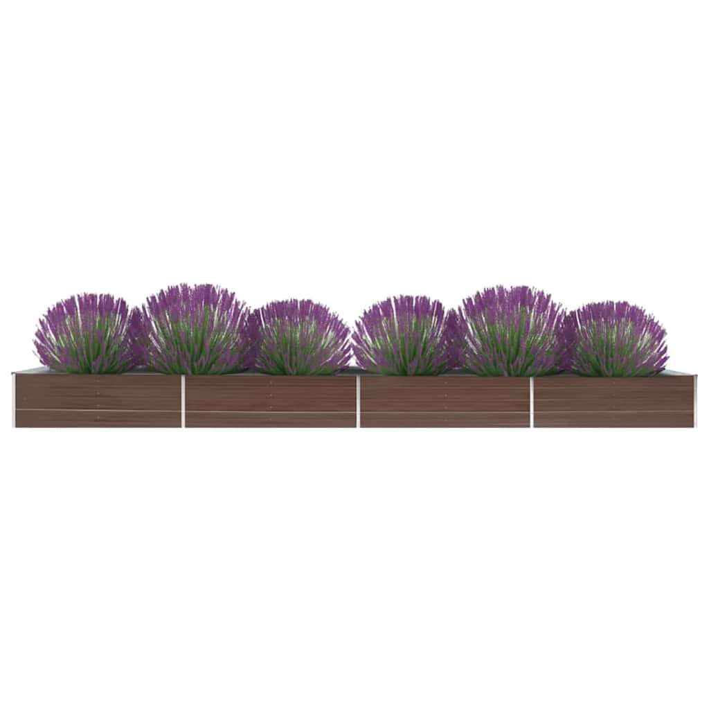 Aia taimelava tsingitud teras 600 x 80 x 45 cm pruun
