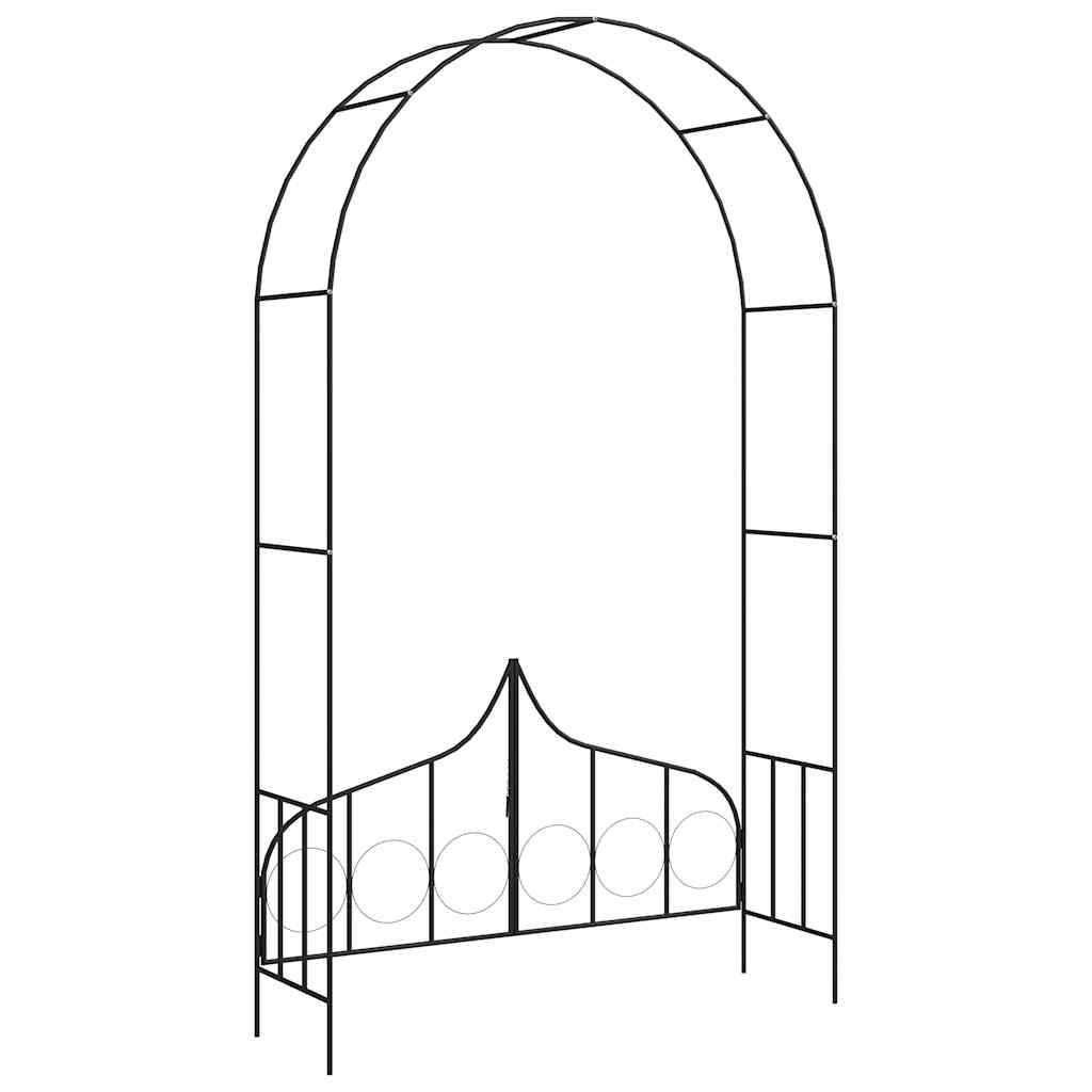 Aiakaar väravaga, must, 138 x 40 x 238 cm, raud