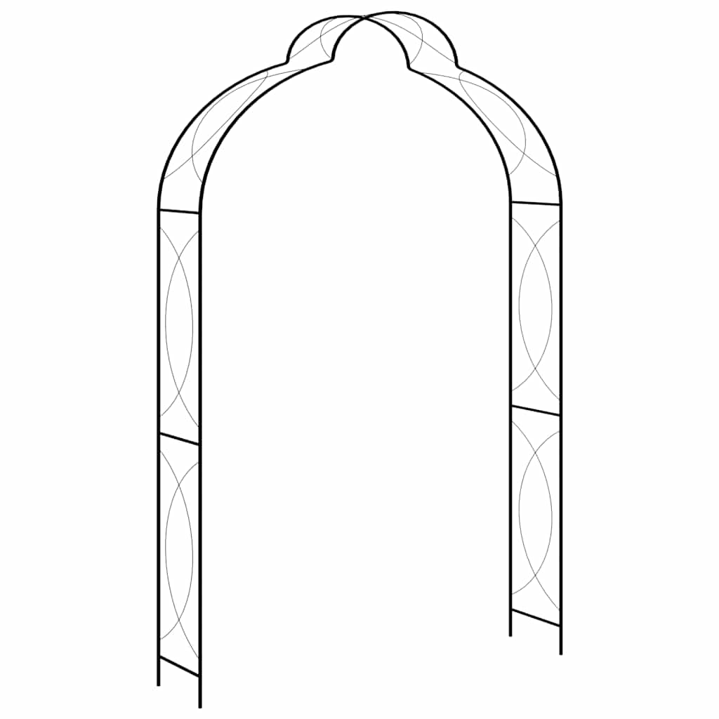 Aiakaar, must, 150 x 34 x 240 cm, raud