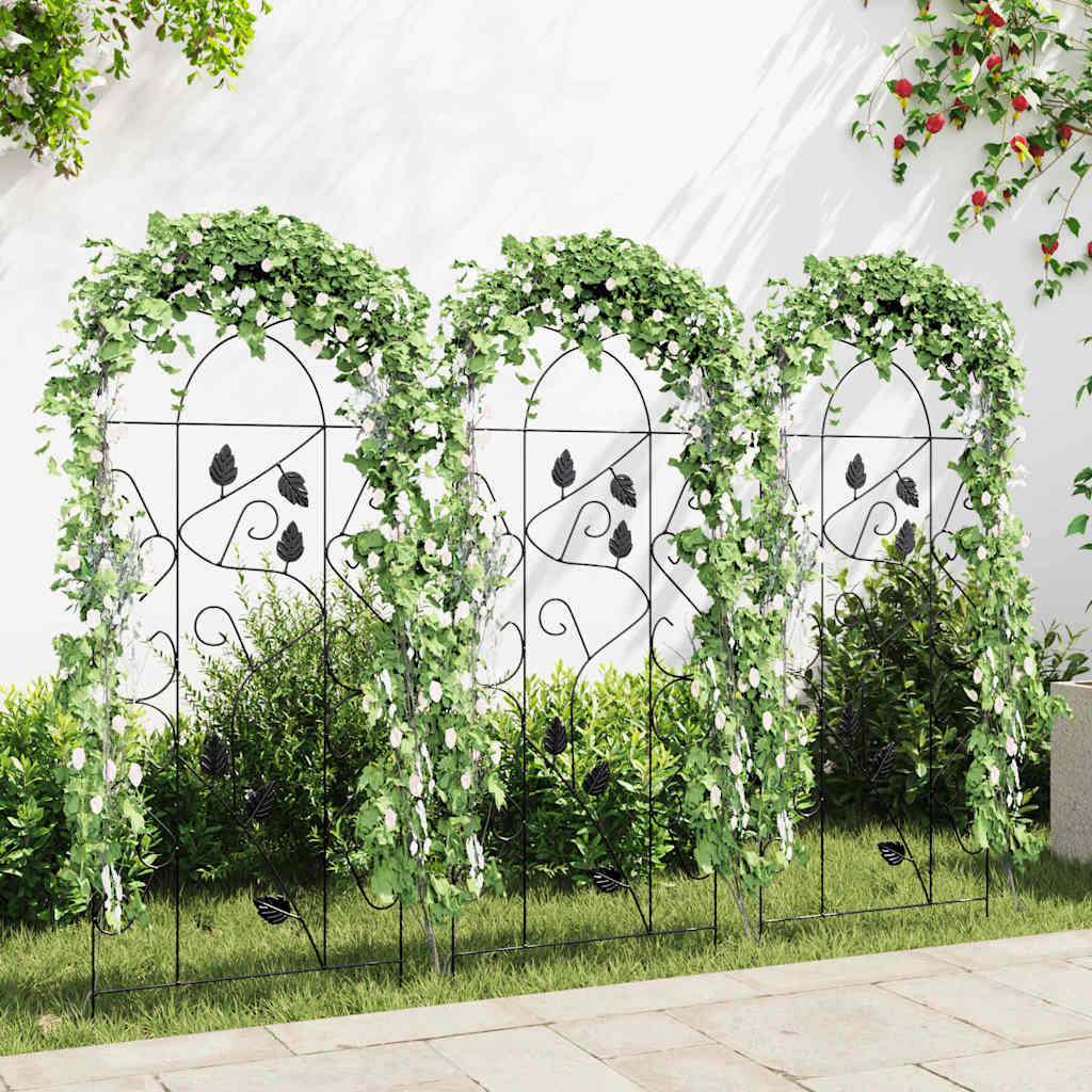 Ronitaimede tugi, 3 tk, must, 40 x 100 cm, raud