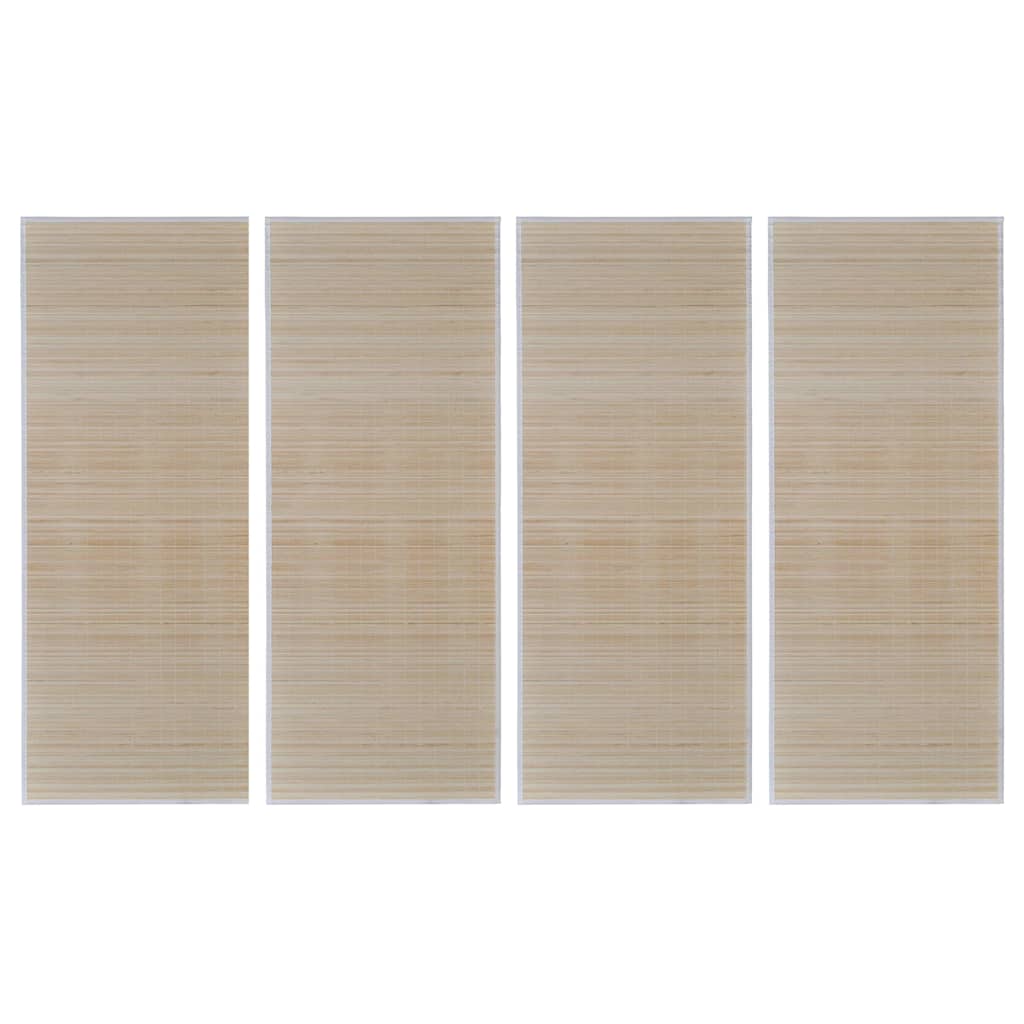 Kandilised naturaalsest bambusest vaibad, 4 tk, 120x180 cm