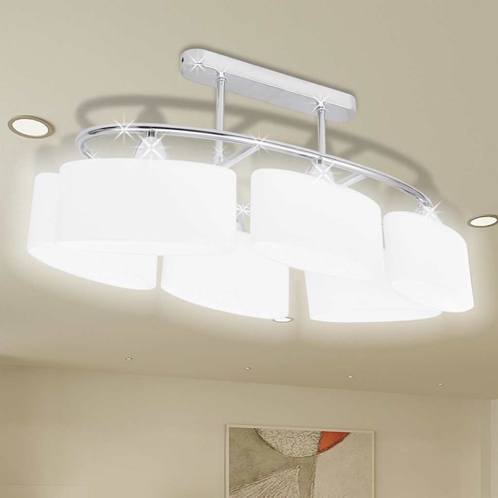 Ellipsikujuline laelamp klaasist kuplitega 2 tk, E14