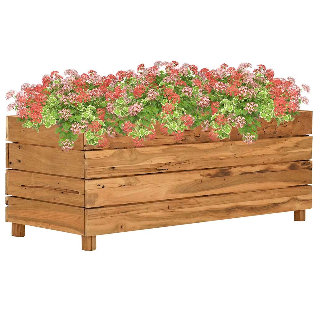 Taimelava 100 x 40 x 38 cm, taastöödeldud tiikpuu ja teras