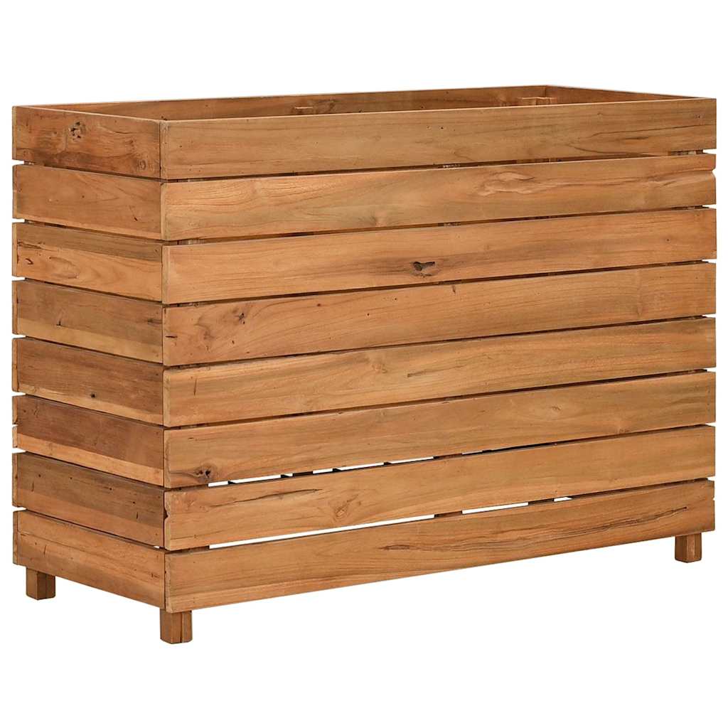 Taimelava 100 x 40 x 38 cm, taastöödeldud tiikpuu ja teras