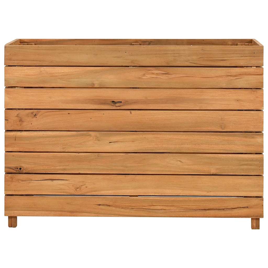 Taimelava 100 x 40 x 38 cm, taastöödeldud tiikpuu ja teras