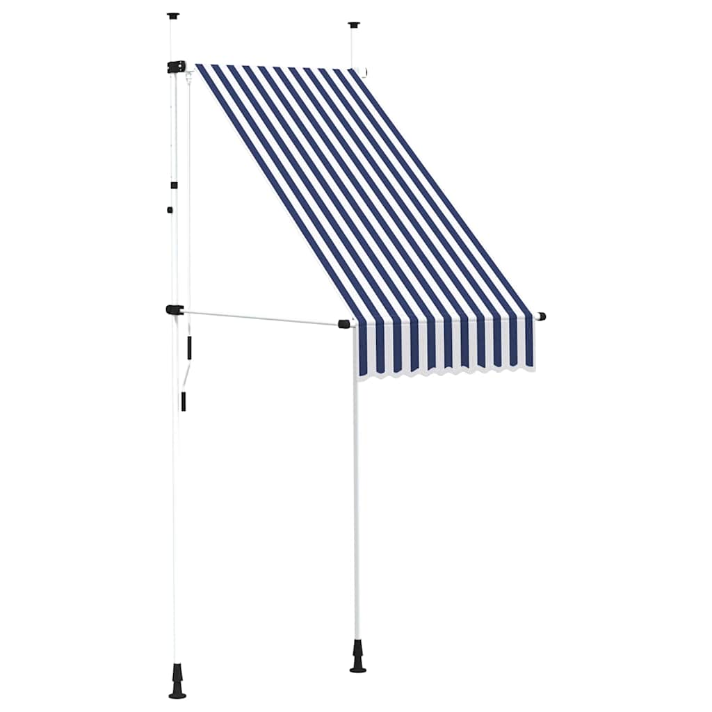 Kokkupandav varikatus, 100 cm, sinise-valgetriibuline