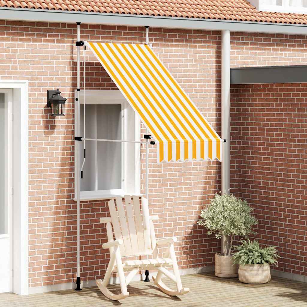 Kokkupandav varikatus, 100 cm, oranži-valgetriibuline