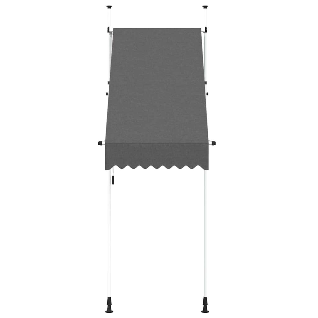 Käsitsi sissetõmmatav varikatus, 100 cm, antratsiithall