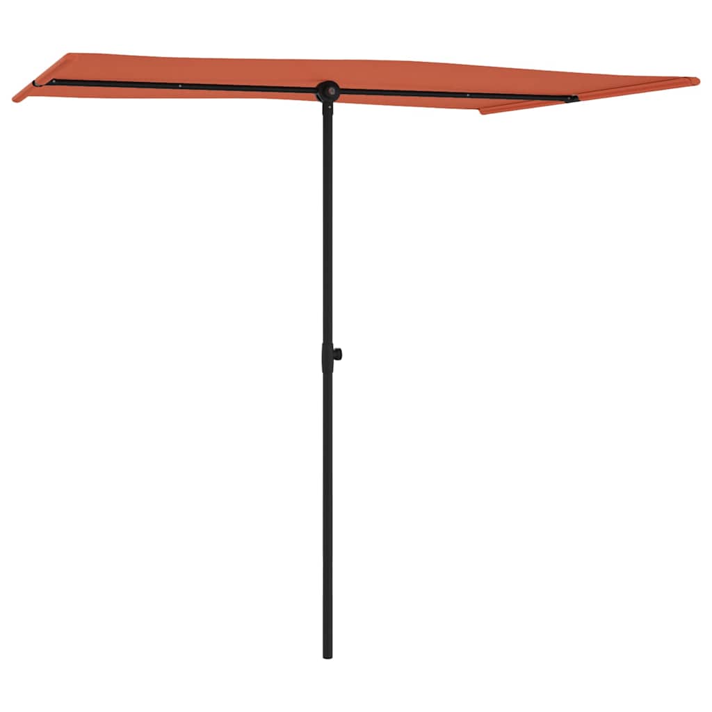 Aia päikesevari alumiiniumpostiga, 2 x 1,5 m, terrakota