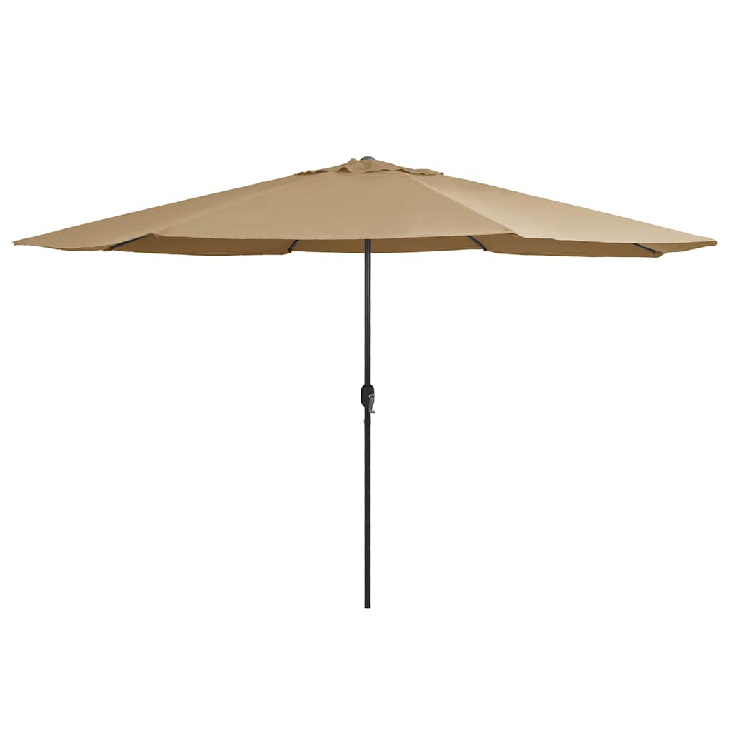 Aia päikesevari metallpostiga 390 cm, pruunikashall