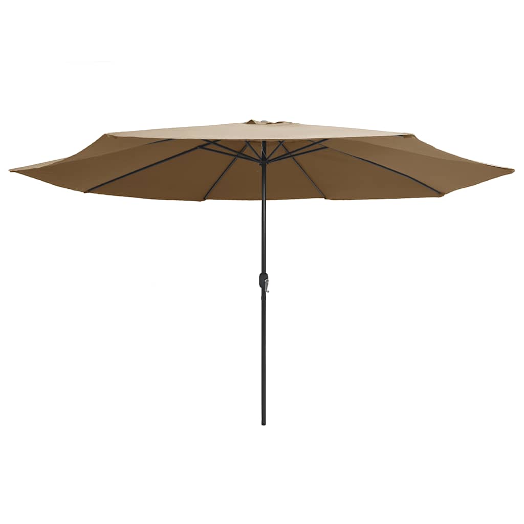 Aia päikesevari metallpostiga 390 cm, pruunikashall