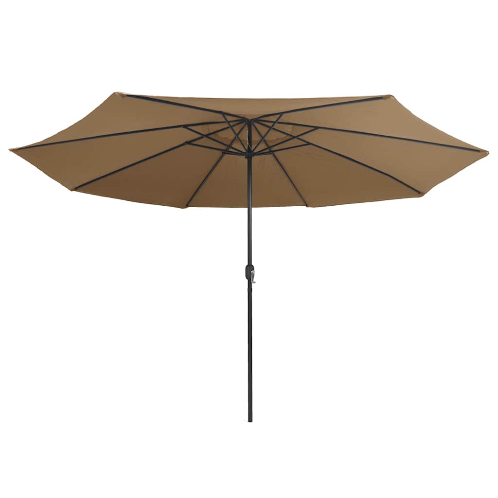 Aia päikesevari metallpostiga 390 cm, pruunikashall