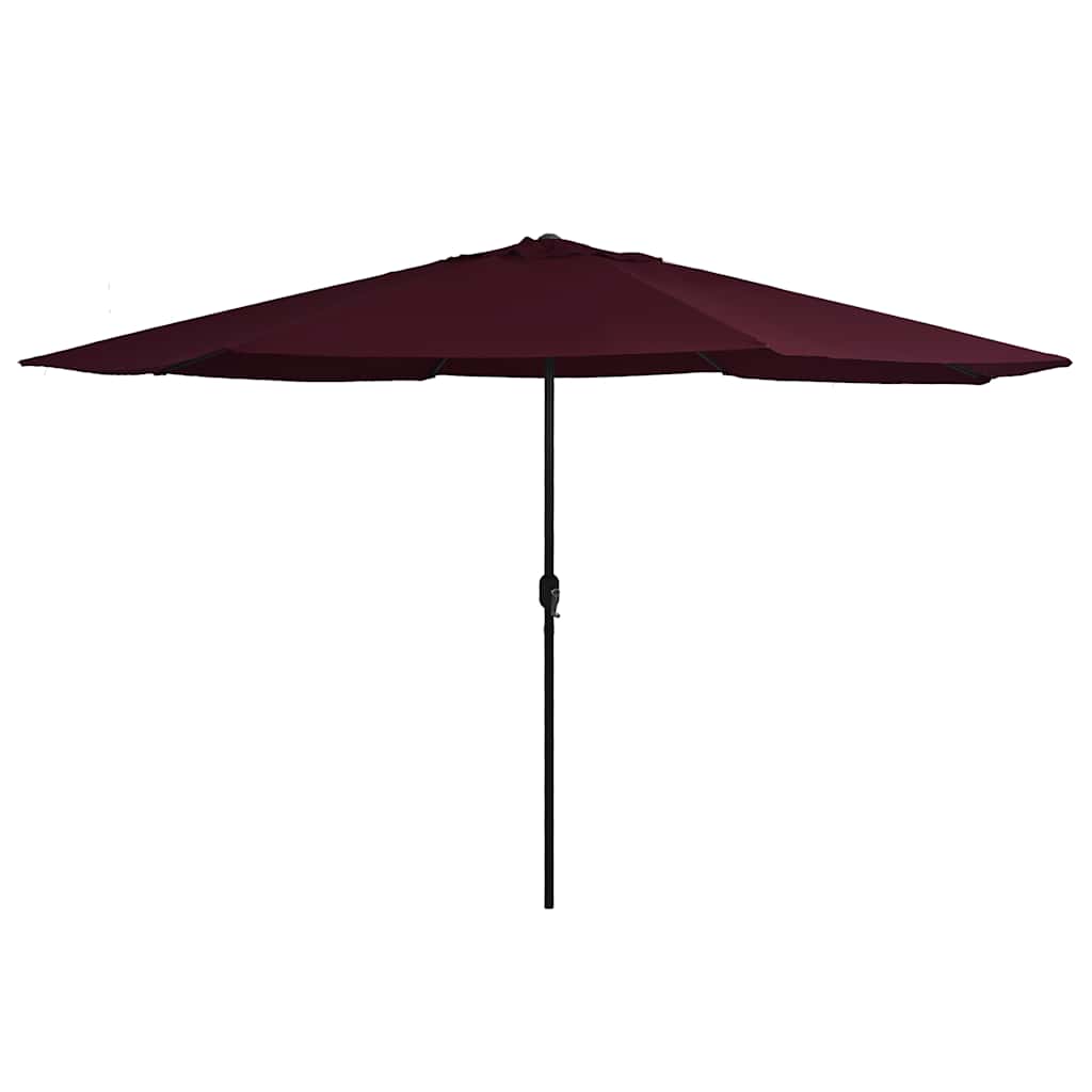Aia päikesevari metallpostiga 390 cm, bordoopunane